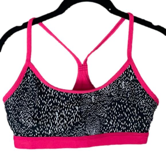 Fabletics Snapdragon Reversible Sports Bra Pink Black White Size XS Small - Picture 1 of 8